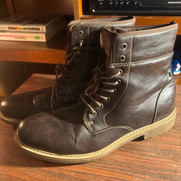 Steve Madden Other - Steve Madden Dark Brown Lace-Up Boots